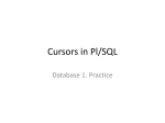 Cursors in Pl/SQL