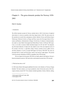 Chapter 6 – The gross domestic product for Norway