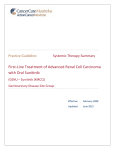 First-Line Treatment of Advanced Renal Cell Carcinoma with