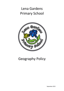 Geography Policy - Lena Gardens Primary School