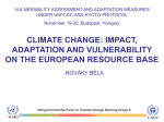 impact, adaptation and vulnerability on the european resource base