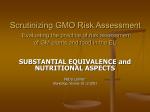 Scrutinizing GMO Risk Assessment Evaluating the practice of risk
