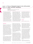 Src as a therapeutic target in men with prostate cancer and bone