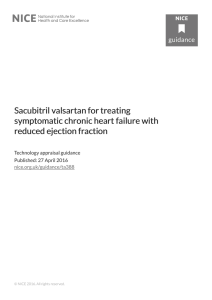 Sacubitril valsartan for treating symptomatic chronic heart failure