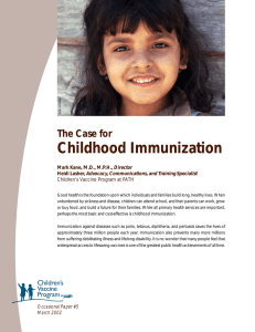 The Case for Childhood Immunization
