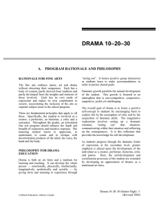 drama 10–20–30 - Alberta Education