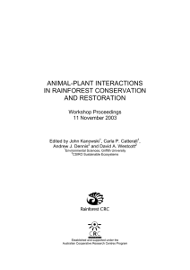 Plant-animal interactions in rainforest