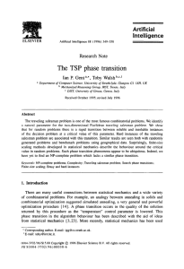 The TSP phase transition - Computer Science and Engineering
