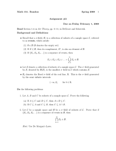 Math 151. Rumbos Spring 2008 1 Assignment #2 Due on Friday