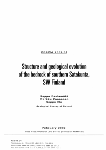 Structure and geological evolution of the bedrock of