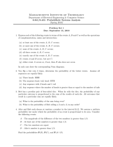 6.041/6.431 Probabilistic Systems Analysis, Problem Set 1