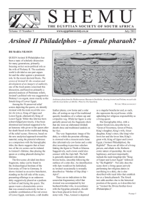 Arsinoë II Philadelphos – a female pharaoh?