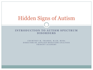 Hidden Signs of Autism