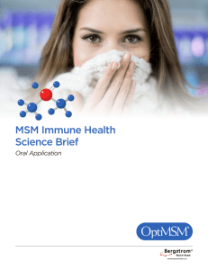 MSM Immune Health Science Brief