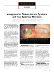 Management of Stevens-Johnson Syndrome and Toxic Epidermal