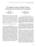 A Comparative Study of Mobile Wireless Communication Networks