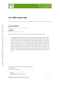 A G2-QCD neutron star