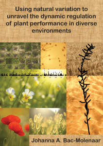 Using natural variation to unravel the dynamic regulation of plant