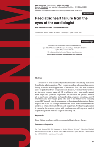 Paediatric heart failure from the eyes of the cardiologist
