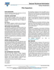 General Technical Information Film Capacitors