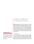 Sweden`s Approach to Monetary Policy