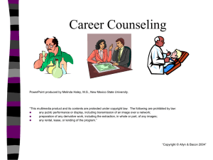 Career Counseling the Disabled
