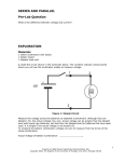 Series and Parallel Circuits 1- (Modified) Student Worksheet