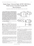 Single-stage, universal-input ac/dc led driver with current