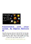 Acquaintance with solar system. By Edgaras Montvila 6D