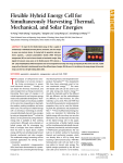 Flexible Hybrid Energy Cell for Simultaneously Harvesting Thermal