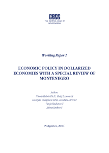 Economic Policy in Dollarized Economies with Special Review of