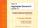 Mankiw 5/e Chapter 11: Aggregate Demand II - uc