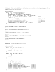 Problem 1 Write the best title lines for the functions that are