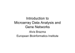 Introduction to Microarray Data Analysis and Gene Networks