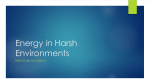 Energy in Harsh environments
