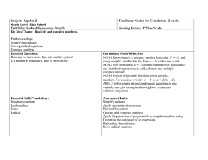 Subject: Algebra 2 - Currituck County Schools