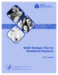 NIAID Strategic Plan for Biodefense Research