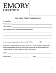 Low Vision New Patient Questionnaire