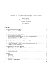 Lectures on Modules over Principal Ideal Domains