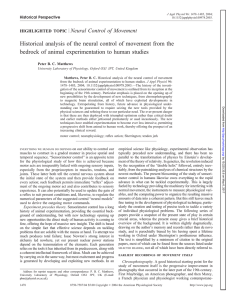 Historical analysis of the neural control of movement from the