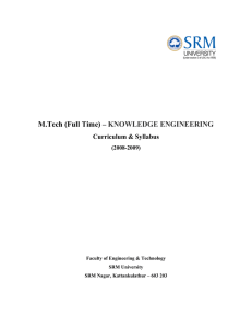 M.Tech (Full Time) – KNOWLEDGE ENGINEERING