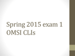 Spring 2015 exam 1 OMSI CLIs