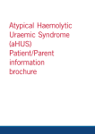 Atypical Haemolytic Uraemic Syndrome (aHUS) Patient/Parent