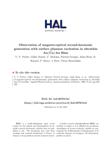 Observation of magneto-optical second-harmonic - HAL-IOGS