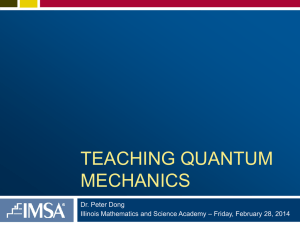 Teaching Modern Physics - IMSA Digital Commons