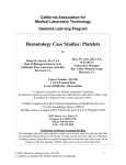 Hematology Case Studies: Platelets