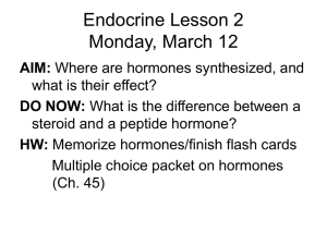Endocrine Lesson 2 Monday, March 12