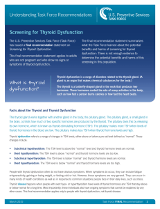 Screening for Thyroid Dysfunction