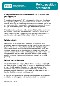 Vision assessment policy statement