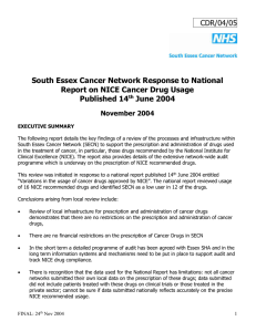 CDR/04/05 South Essex Cancer Network Final Report